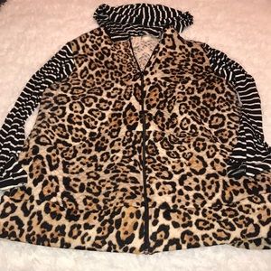 Cheetah and Black and white stripe Jacket